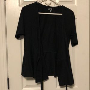 🌟BOGO LOFT Black wrap Peplum shirt
